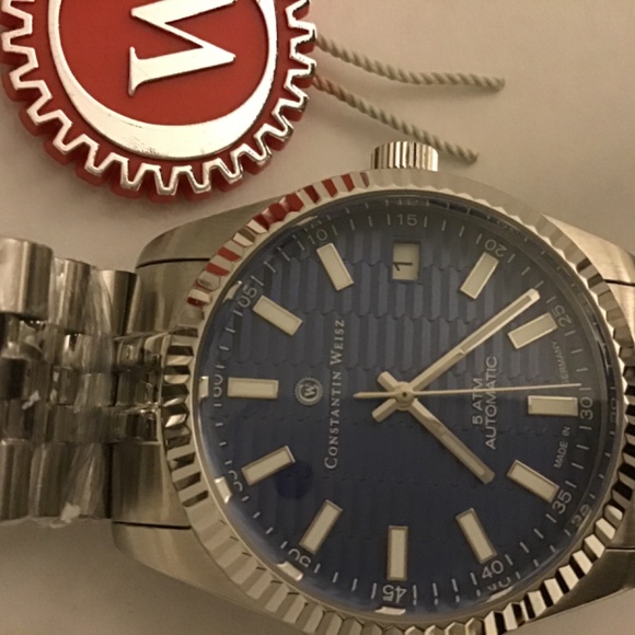 Watch - Automatic *80hrs power reserve. Constantin Weisz Blue Motif Fluted Dial - Picture 5 of 11